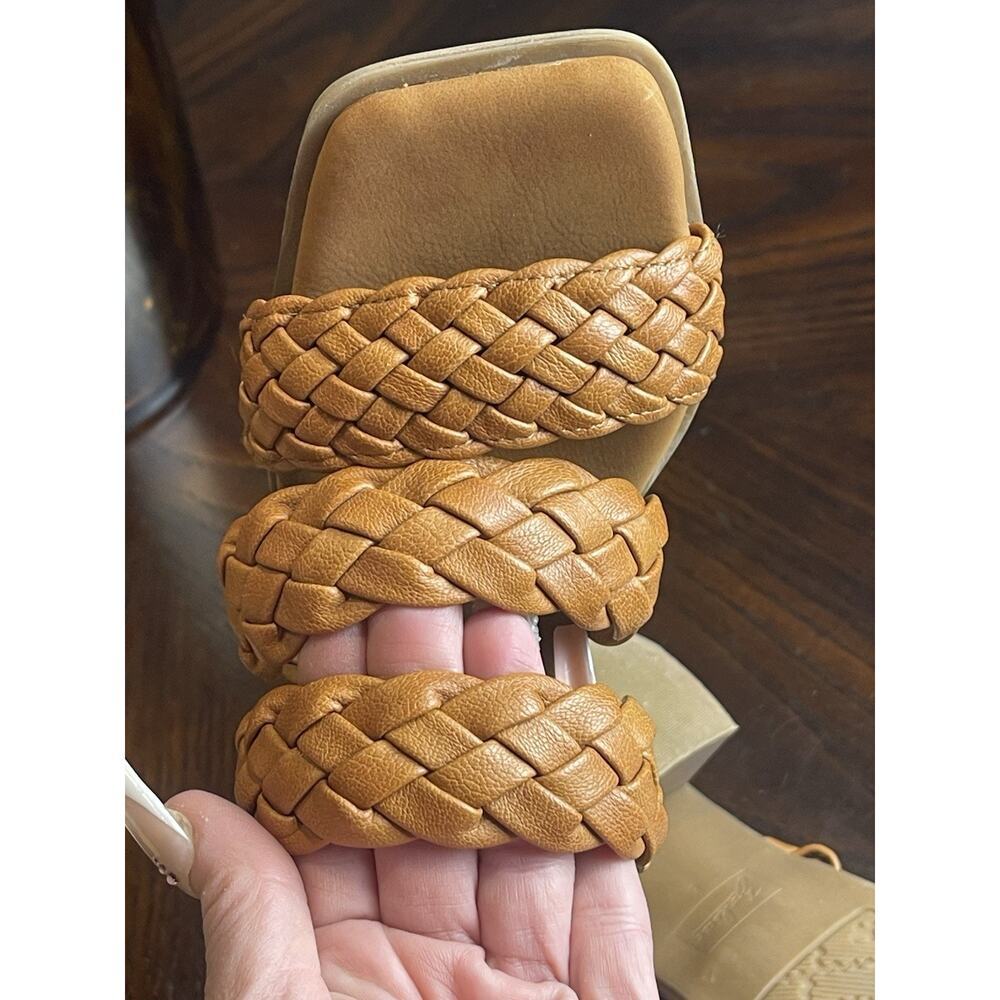 Zodiac Sandals Womens 7 Lilah Brown Braidied Slip On Chunky Heel Shoes​ - Picture 8 of 8